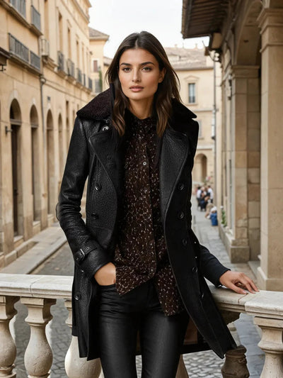 Victoria™ - Luxurious Leather Coat