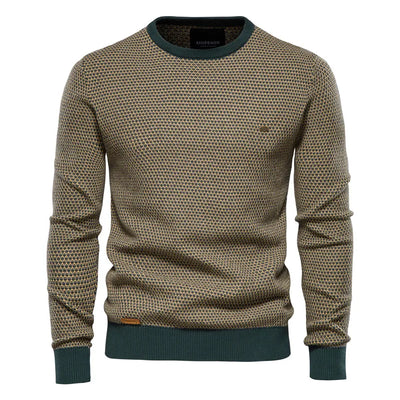 William | Men's Sweater with Check Pattern