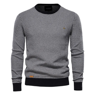 William | Men's Sweater with Check Pattern