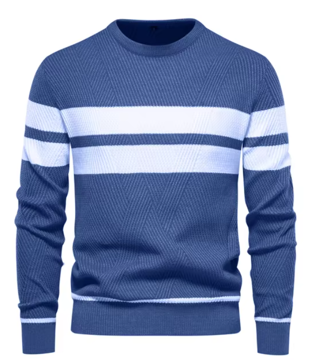Daniel | Elegant Men's Sweater with Herringbone Pattern