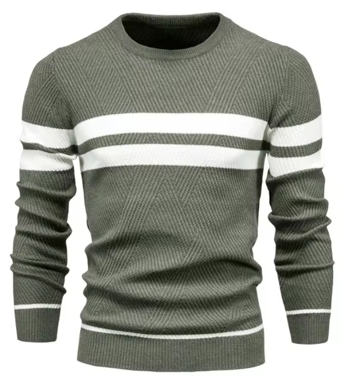 Daniel | Elegant Men's Sweater with Herringbone Pattern