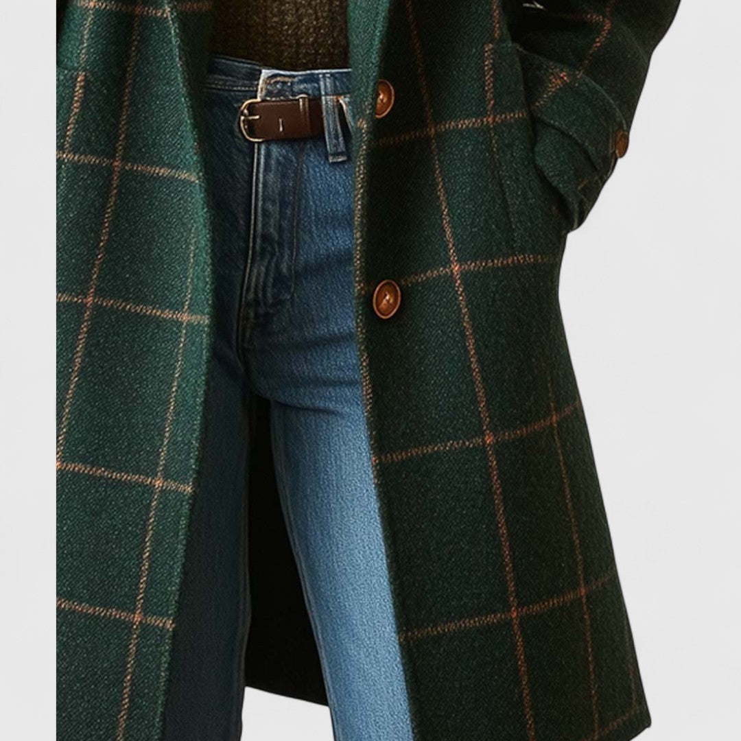 Hazel™ | Vintage Style Check Coat